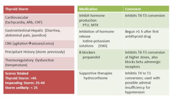 Thyroid Storm Symptoms Medications Effects